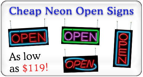 Cheap Open Neon Signs